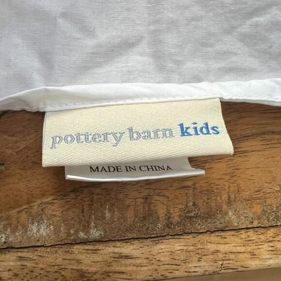 Pottery Barn Kids Bed Skirt Twin Pleated Colorful Embroidered Ruffle 100% Cotton - Picture 5 of 9